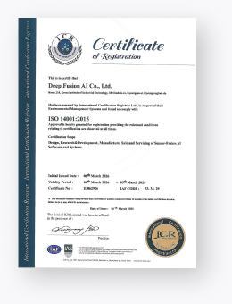 ISO 14001 certificate scan